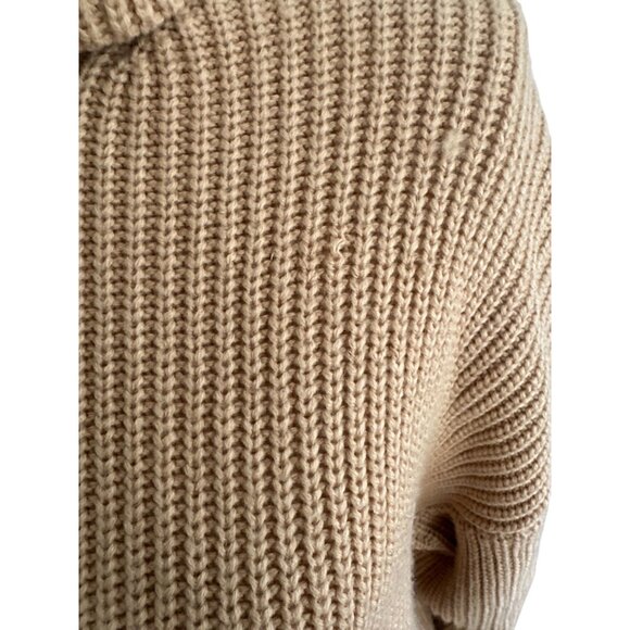 WAYF Camel Knit Turtleneck Long Sleeve Tunic Sweater Size Small - Picture 11 of 13